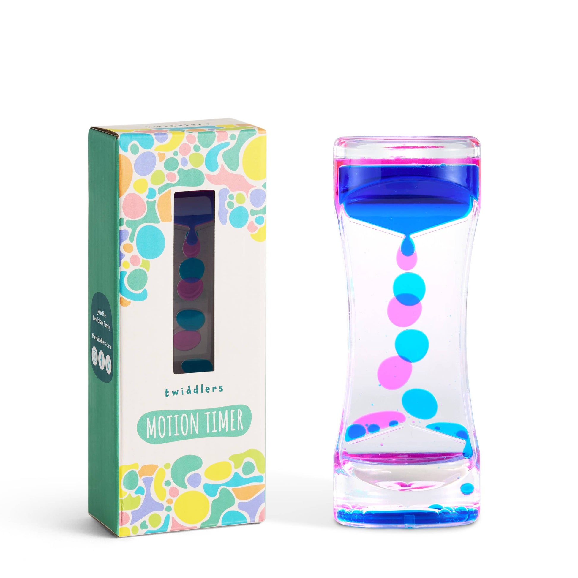 Sablier sensoriel Liquid Motion Timer, 14 cm: Rose